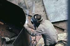 Shipfitter at work